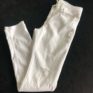 Rag & Bone Distressed White Skinny Jeans Size 31